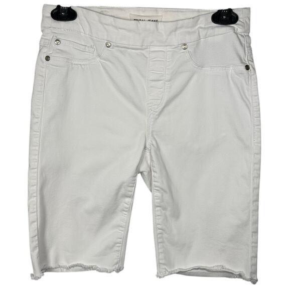 Tribal Jeans Pants - Tribal Jeans The Audrey Mid-Rise Short White Bermuda Cotton Blend Women's 2